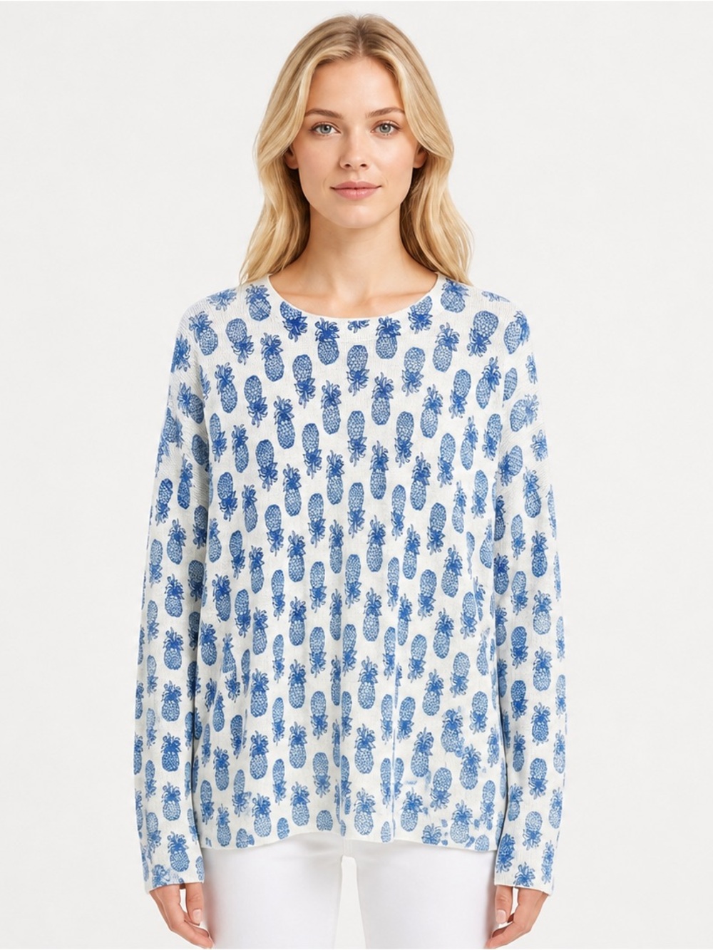 Lilly Pulitzer Tensley Sweater Sunwashed Blue Slice of Sunshine Size Medium